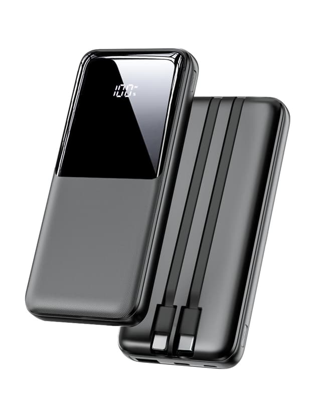🔋 Power Bank 26800mAh mit integrierten Kabeln und 3 Anschlüssen ⚡️📱