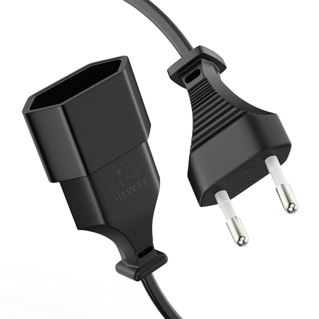 🔌🖥️ ETEC Stromkabel Verlängerungskabel, 3,0m, Schwarz 3,00m
