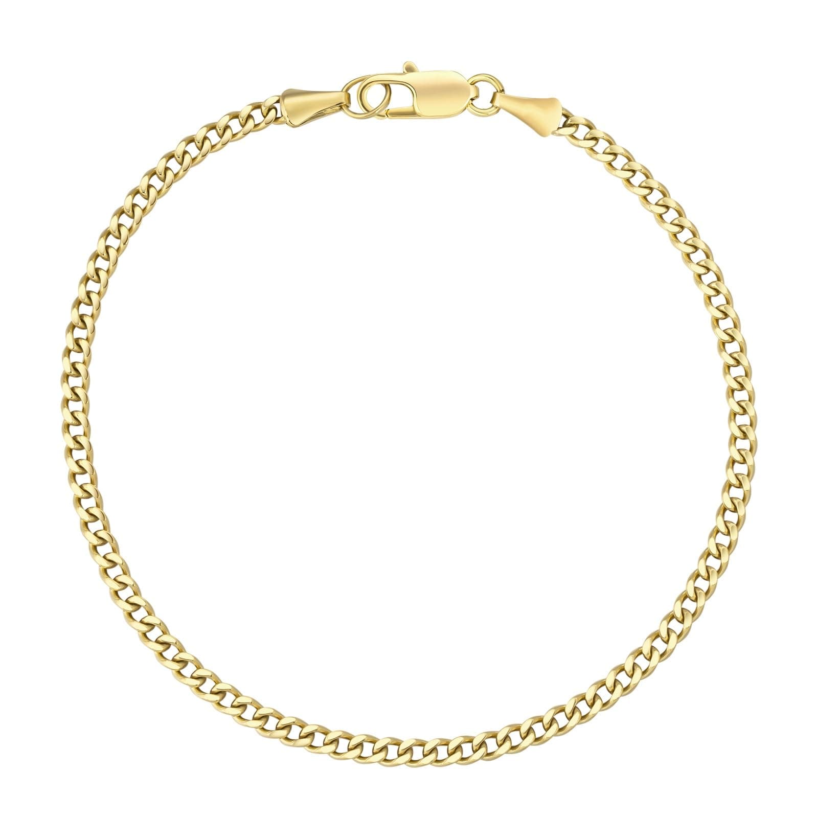 KRKC Herren Armband 14K Gold Vergoldet/Silber Farbe 3/5/7/9mm Edelstahl Panzerkette Cuban Armband 🌟 Vatertag Geschenk 🎁