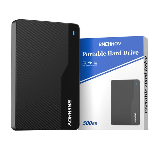 BNEHHOV Externe Festplatte, 500GB Tragbare 2.5 Zoll USB 3.0 Backups HDD 🚀💾
