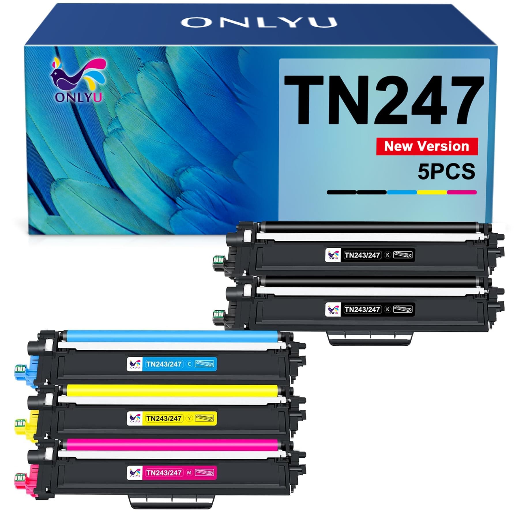 🌟 Super Deal! 5er-Pack Toner Brother TN247 Kompatibel für Brother Drucker 🖨️