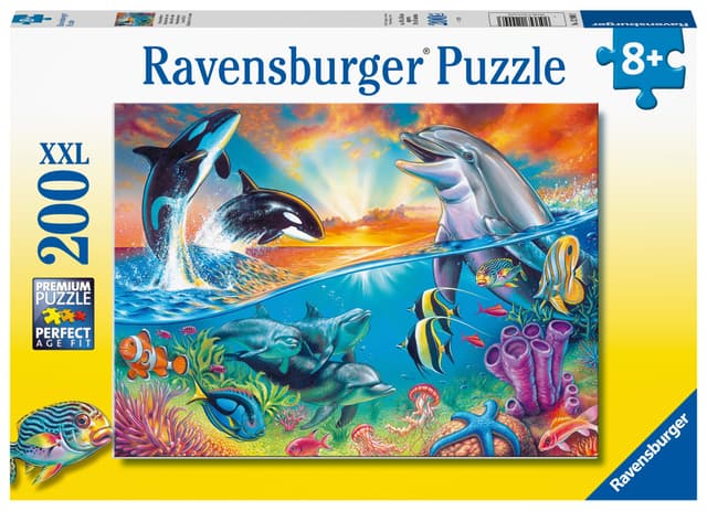 🧩 Ravensburger Kinderpuzzle - 12900 Ozeanbewohner - Unterwasser-Puzzle für Kinder ab 8 Jahren