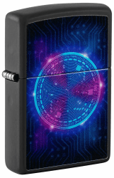 🔥ZIPPO – Ethereum Design – Schwarzmatte Farbe Bild Schwarz Matt Schwarz Licht – Sturmfeuerzeug🔥