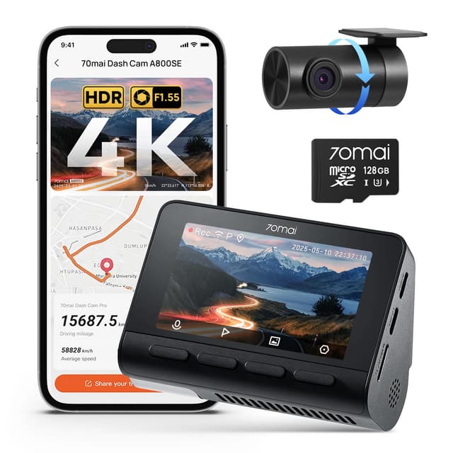 70mai A800SE Dashcam Auto Vorne Hinten 4K UHD+1080P 🚗📸