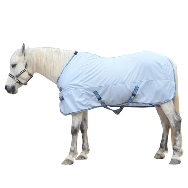 Gallopoff Fliegendecke für Pferde in Hellblau 160 cm 🐎🌞