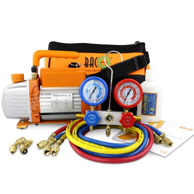 🌬️🔧 BACOENG Vakuumpumpe Klimaanlage Set - Ideal für HVAC/AC Kältemittelaufladung!