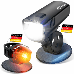 Toptrek Fahrradlicht Set 70 LUX | StVZO Zugelassen Fahrrad Licht | Fahrradlampe Vorne und Rücklicht Fahrrad IPX5 🚲
