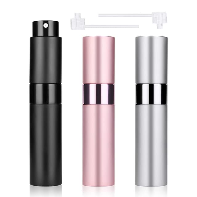 ACWOO Mini Parfümzerstäuber Taschenzerstäuber, 3 Stück 10 ml Nachfüllbar Leer Reise Parfüm Zerstäuber