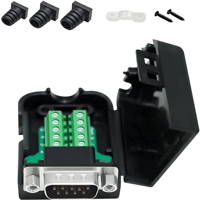 🔌 DTECH DB9 Breakout Connector Male RS232 Serial Adapter Solderless Module Board