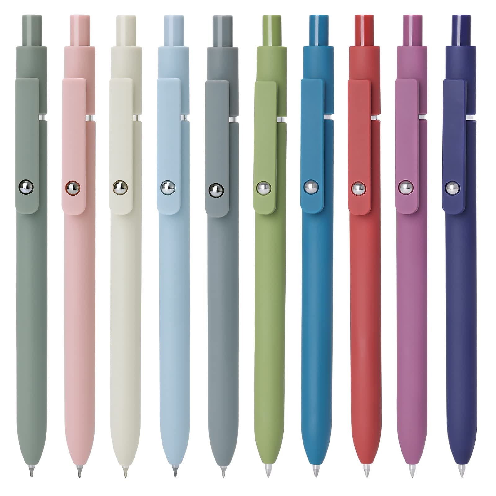 🖊️ FIOVER 10 x Gelstifte | Premium-Gelstifte für Schule, Büro, Zuhause | Morandi & Retro