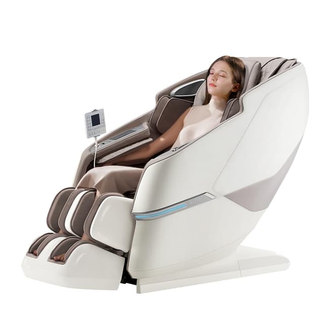 ROTAI Intelligenter Massagesessel-4D Doppelmotoren, SL-Spur, Zero-Gravity, Bluetooth, Rückenheizung Grau 🪑