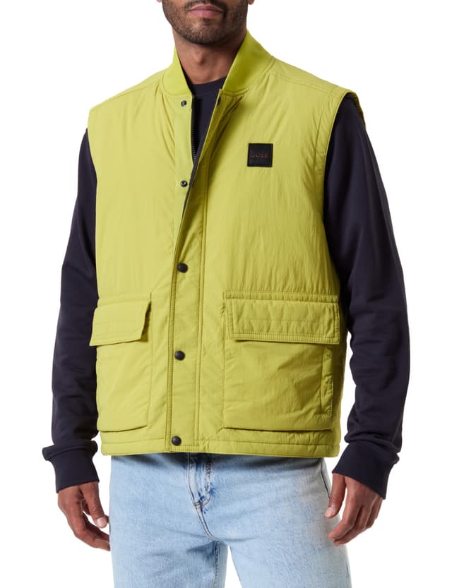 🌟 Mega Deal! BOSS Herren Ocomo1-W Weste 46 Open Green398 🌟