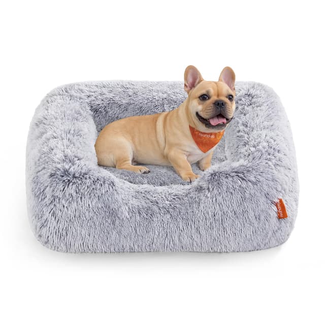 🐾 Feandrea Hundebett, Hundekissen, Hundekorb, Hundesofa - Ombré-Grau PGW271G01 M (71 x 55 x 18 cm) 🐾