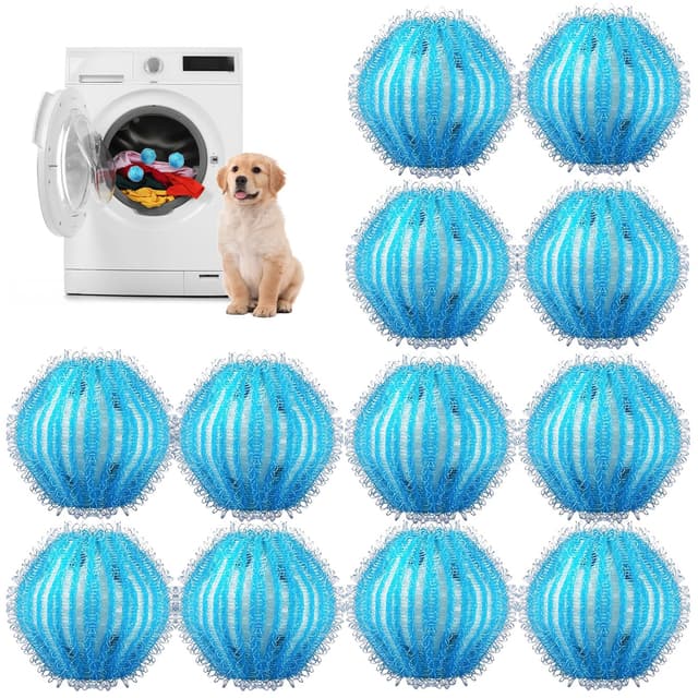 🐾🧼 12 Stücke Sicherer Tierhaarentferner Waschmaschine - Effektive Fusselentfernung!