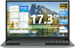 SGIN Laptop 17,3 Zoll, 4GB RAM 128GB ROM, I3 5005U FHD IPS 🚀🌈