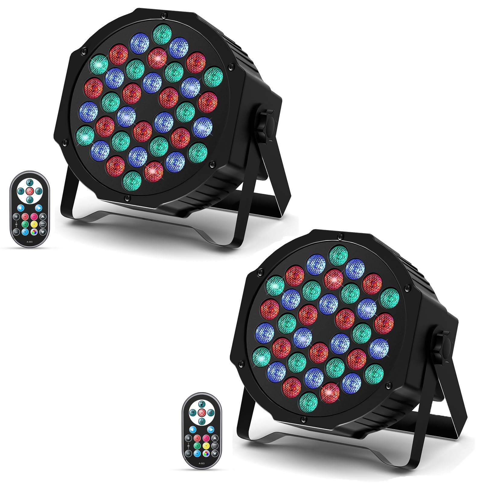 🎉 U`King 2 Pack RGB LED Par Strahler - 36 LED Bühnenlicht Partylicht 🎶
