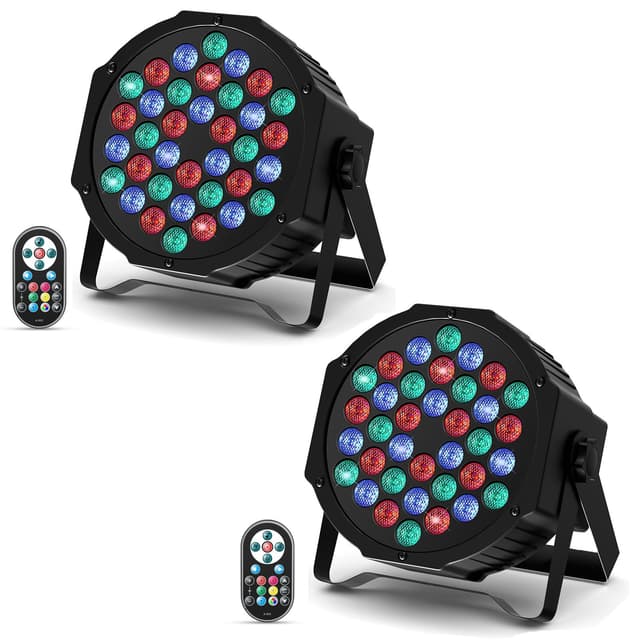 🎉 U`King 2 Pack RGB LED Par Strahler - 36 LED Bühnenlicht Partylicht 🎶