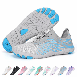 RUYI Unisex Barfußschuhe Damen Herren Wasserschuhe A09 Grau Blau 41 EU 🌊