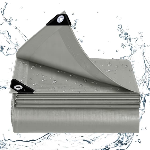 🌧️🌞 WOLTU Abdeckplane wasserdicht 1,5x2m Grau - Schutzplane UV-beständig für Gartenmöbel, Pool, Auto, Boot