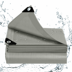 🌧️🌞 WOLTU Abdeckplane wasserdicht 1,5x2m Grau - Schutzplane UV-beständig für Gartenmöbel, Pool, Auto, Boot