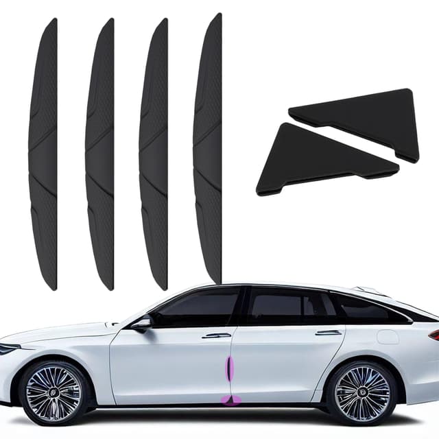 Hosawtek Schwarz 4-teiliger Türkantenschutz und 2-teiliger Türeckenschutz Kombination 🚗🔒