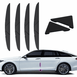 Hosawtek Schwarz 4-teiliger Türkantenschutz und 2-teiliger Türeckenschutz Kombination 🚗🔒