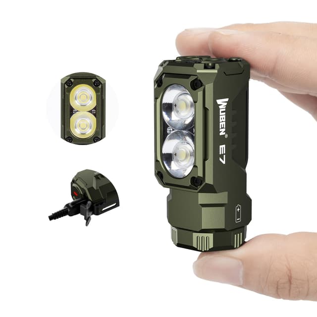 WUBEN E7 1800 Lumen Armeegrün wiederaufladbare Mini-Taschenlampe mit Magnet 🌟