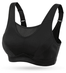 🏃‍♀️ Wingslove Damen Sport BH ohne Bügel 95G Schwarz 🖤