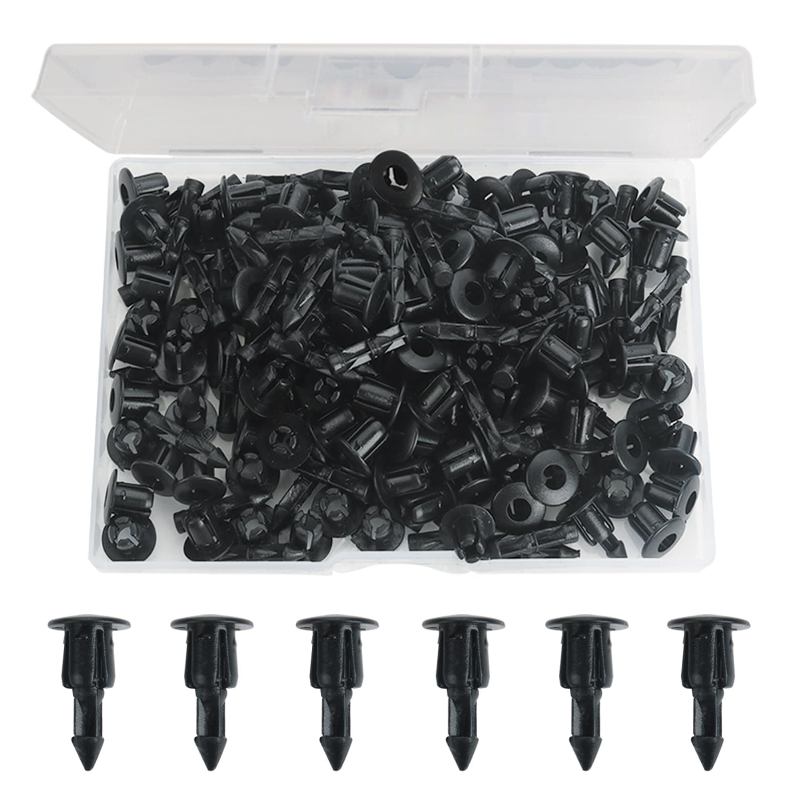 🚗 NVGVUP 100 Stück Kunststoffnieten Befestigungsclips Auto Clips, 6mm Spreiznieten Ersatz für Auto 🚗
