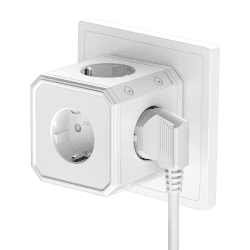 🔌🔌 Steckerleiste 5-Fach, Doppelstecker für Steckdose, Weiß 🔌🔌