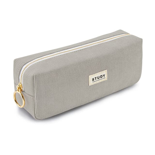 🎒 KALIDI Mäppchen Federmäppchen Mädchen Teenager Stiftetasche Stiftemappe Cord-Stoff Federtasche Pencil Case Schulmäppchen Grau 🖊️