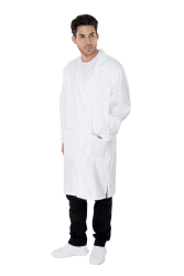 👨‍🔬 KOKOTT Herren Laborkittel weiß 100% Baumwolle | 50 Weiß 🛒