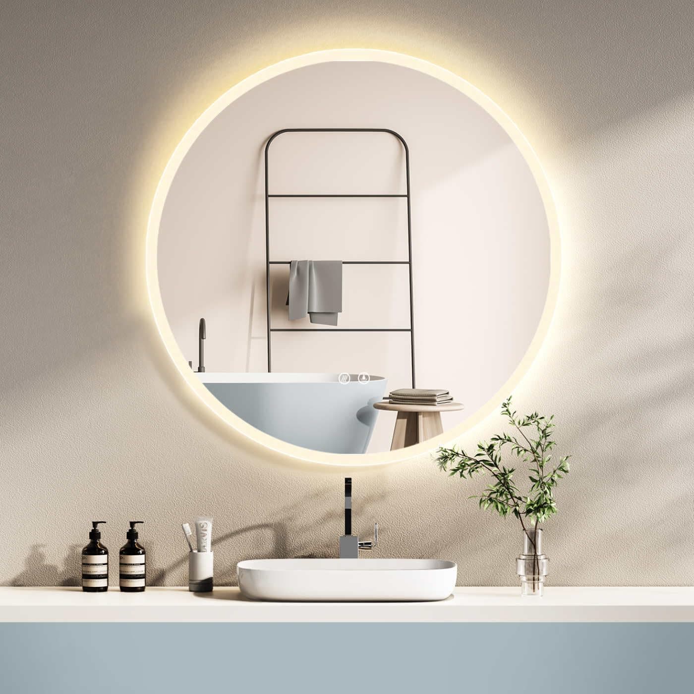 🌟 Super Deal! LED Badspiegel 80cm Freiburg mit Antibeschlag & LED Wechsel