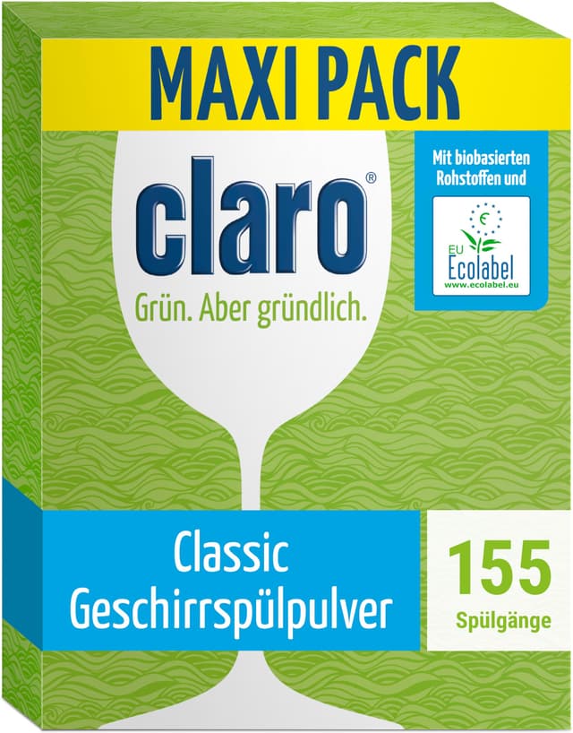 🌿 claro Classic Öko Geschirrspülpulver - Umweltfreundlich & Vegan 🌿