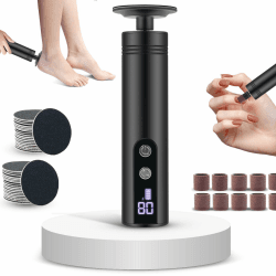 👣🌟 2-in-1 Elektrischer Hornhautentferner mit 9 Einstellbaren Geschwindigkeiten