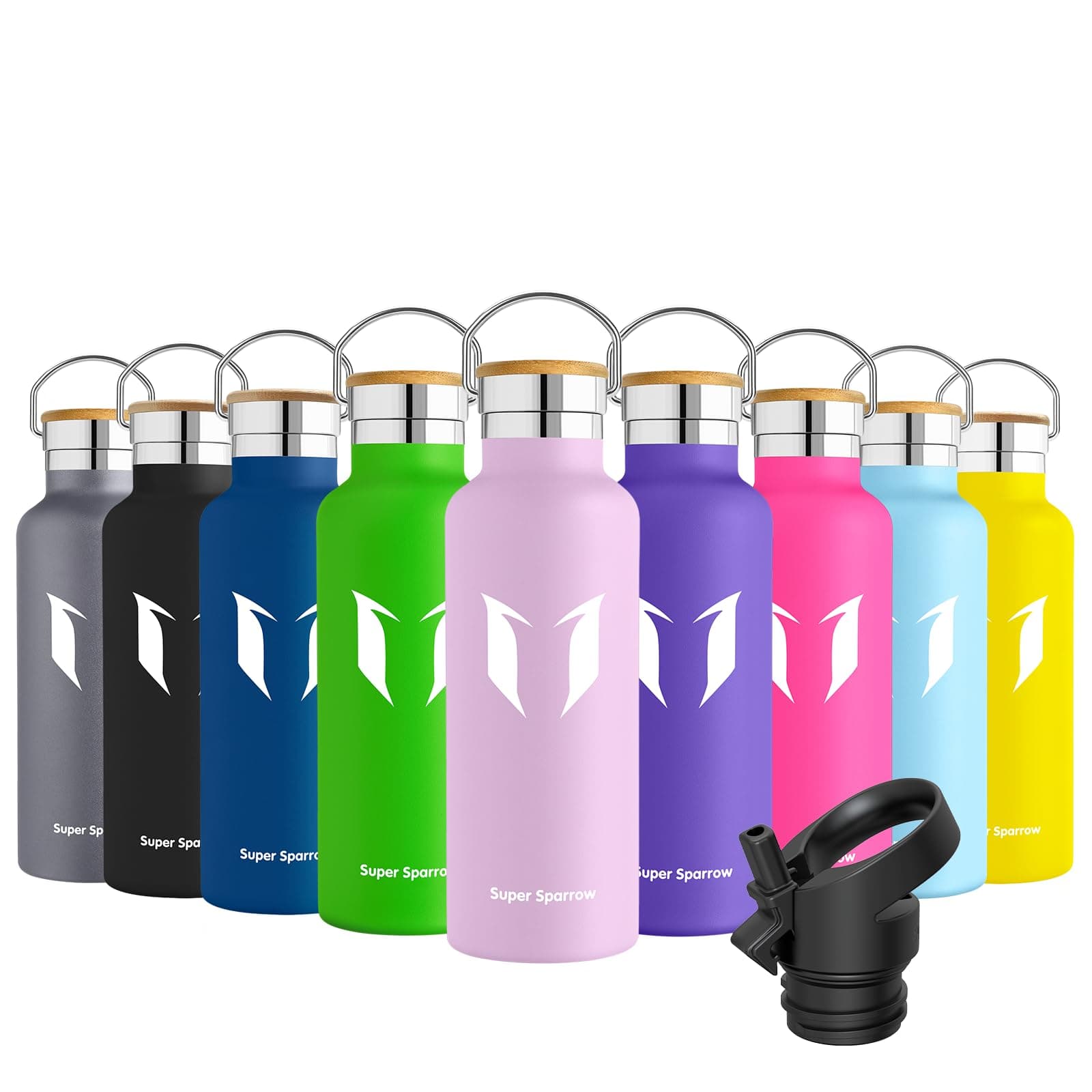 Super Sparrow Trinkflasche Edelstahl - 500 ml Kirschblüten 🌸💧