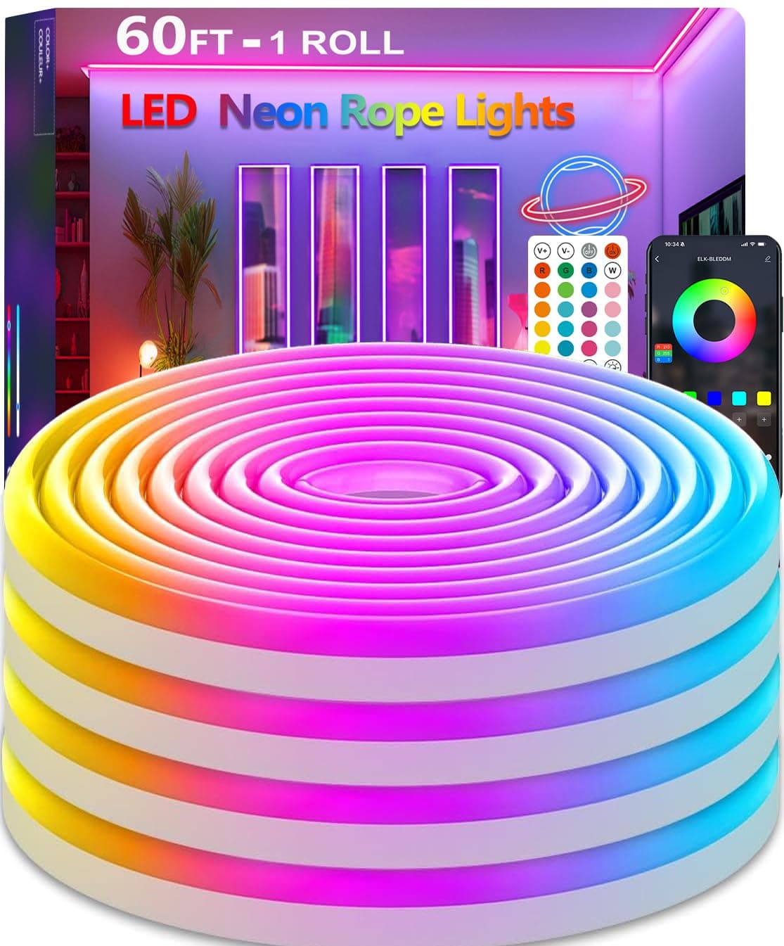 🌈⚡️🎮 18M RGB Neon LED Strip Lights | Musik Sync | Flexibel | App/Fernbedienung