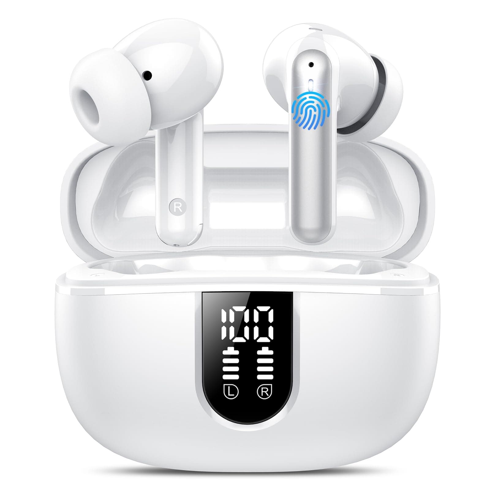 🎧 Bluetooth Kopfhörer - Kabellos & Wasserdicht - 50 Std Spielzeit - ENC Noise Cancelling - Bassverstärkung 85% - IP7 - USB-C