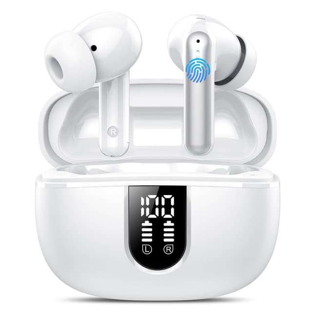 🎧 Bluetooth Kopfhörer - Kabellos & Wasserdicht - 50 Std Spielzeit - ENC Noise Cancelling - Bassverstärkung 85% - IP7 - USB-C