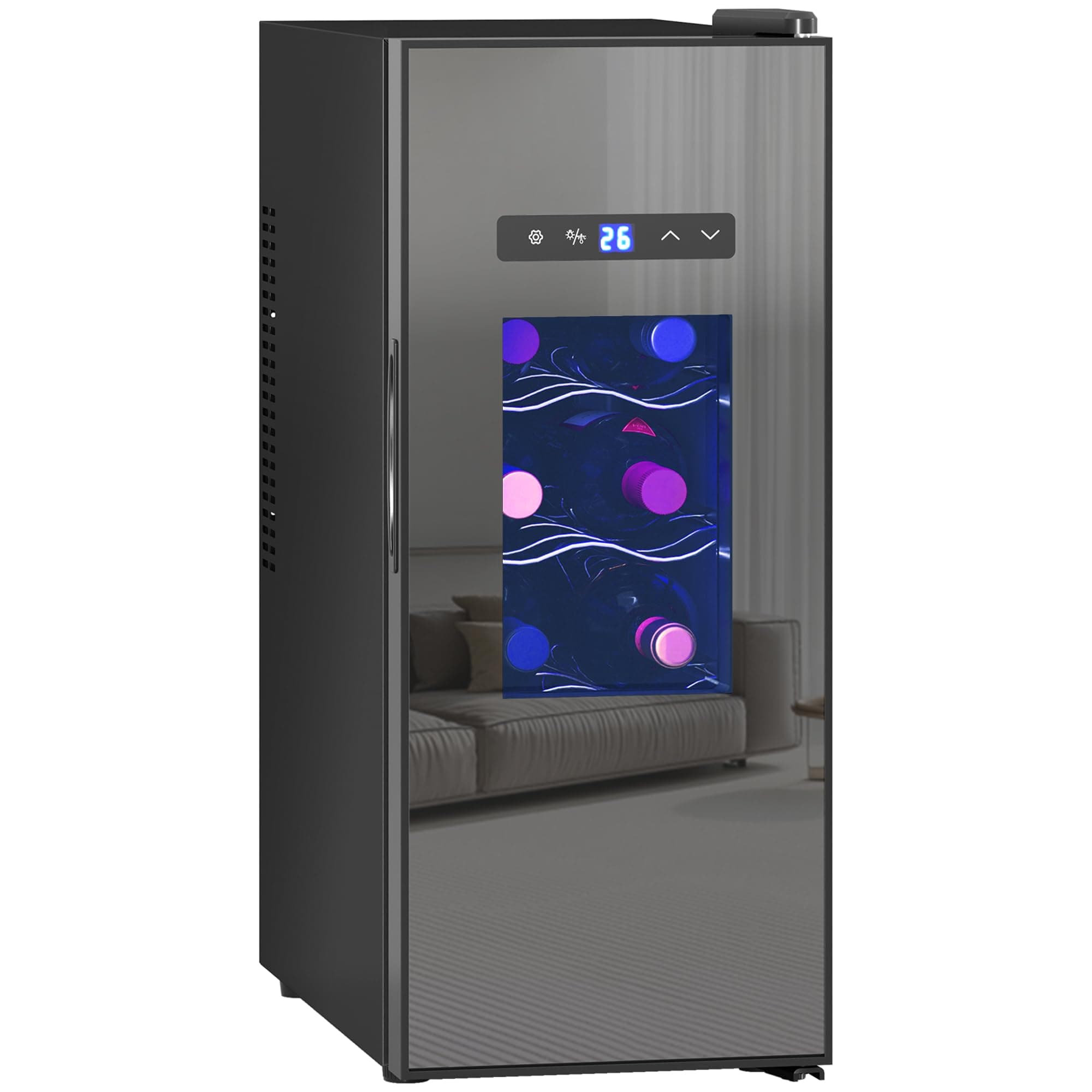 🍷 HOMCOM Weinkühlschrank, 30 L Getränkekühlschrank für 12 Flaschen 🍾