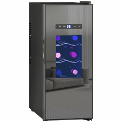 🍷 HOMCOM Weinkühlschrank, 30 L Getränkekühlschrank für 12 Flaschen 🍾