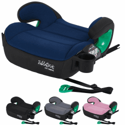 FableKids Sitzerhöhung Auto Kinder Isofix 🚗 | 3-Punkt-Sicherheitsgurt | Kindersitzerhöhung bis 5 Jahre | Autositz für Kinder 125-150cm mit Becherhalter | ECE R129/03 | Blau