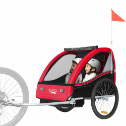 🚴‍♂️👶 Tiggo VS Kinderanhänger Fahrradanhänger Anhänger Kinderfahrradanhänger 50201 Rot - Angebot