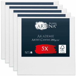 🎨 Artina FSC® Keilrahmen 5er Set Akademie 30x30 cm