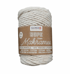 GLOREX 5 1007 01 - Makramee Seil 3 mm