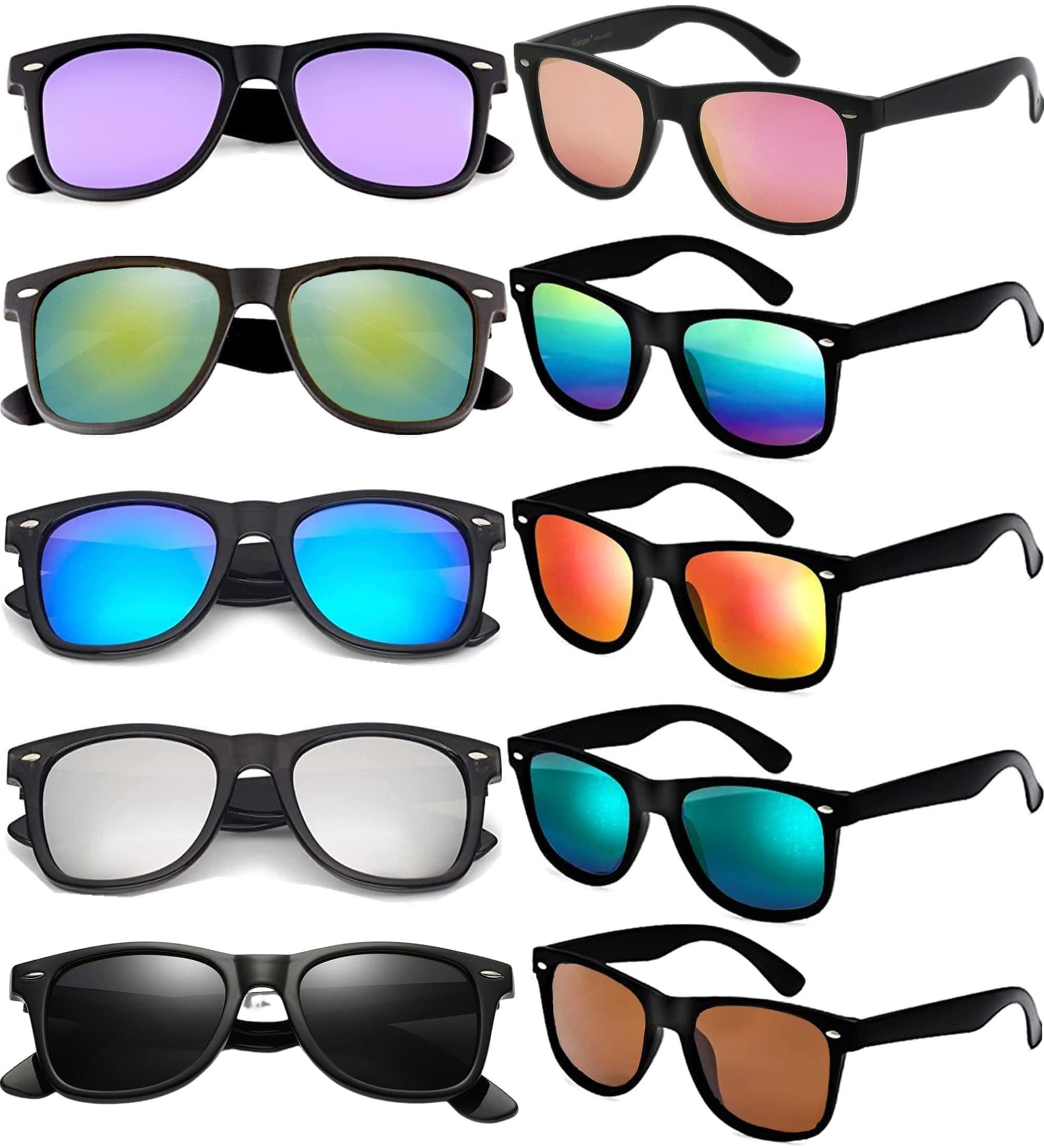 😎 FSMILING Nerd Bunt Party Sonnenbrille Set Für Damen Herren 😎