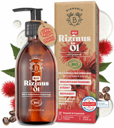 Bionoble Rizinusöl Bio 200ml - 100% Rein, Natürlich und Kaltgepresst 🌿🥇
