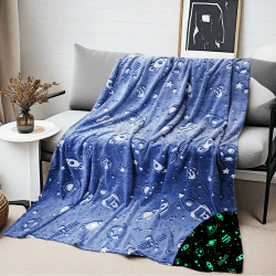 Kinder Kuscheldecke - Leuchtende Einhorn Decke