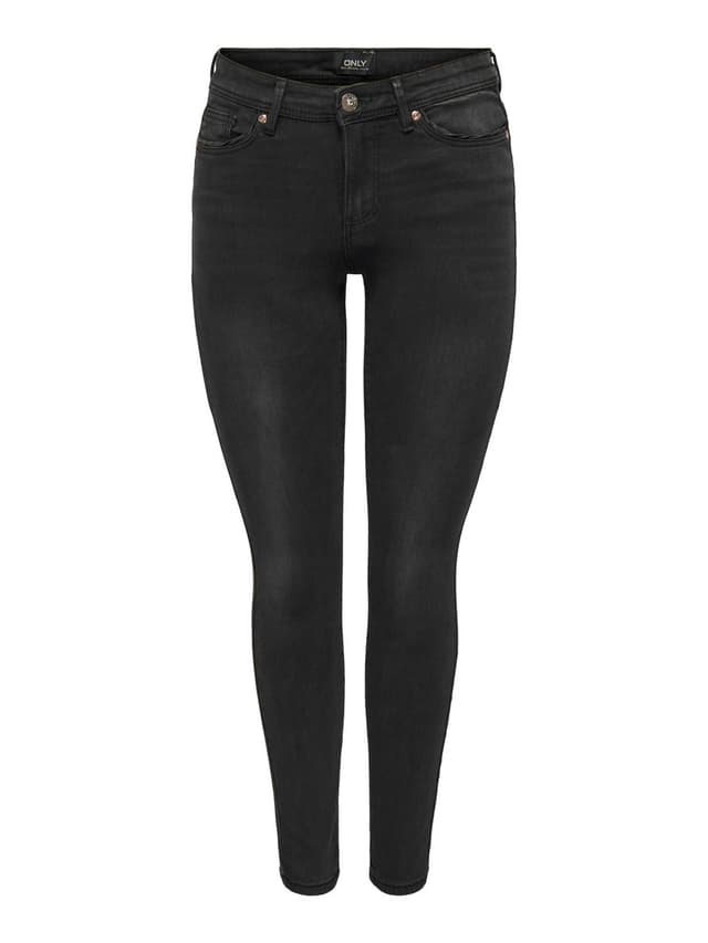 👖 Super Angebot: Damen Skinny Jeans ONLWAUW Mittlere Taille Skinny Fit Jeans S / 30L Washed Black!