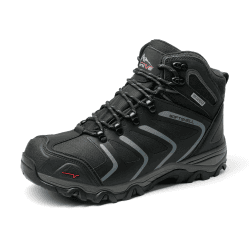 🌲 NORTIV 8 Herren-Wanderstiefel | Wasserdichte Outdoor-Trekkingstiefel 40 EU Schwarz Dunkel Grau 🌳